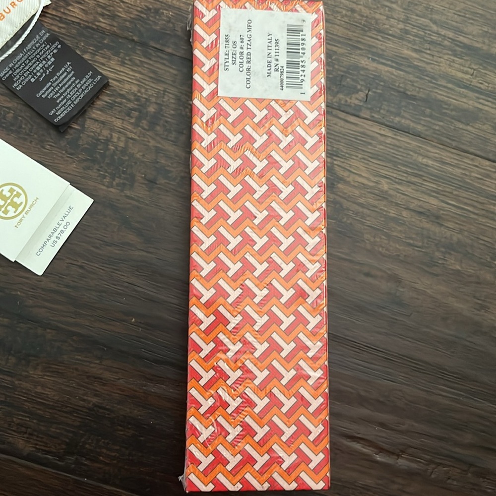 Silk Tory Burch scarf with matching journal and pencil set! Perfect gift!!!! - Picture 8 of 10